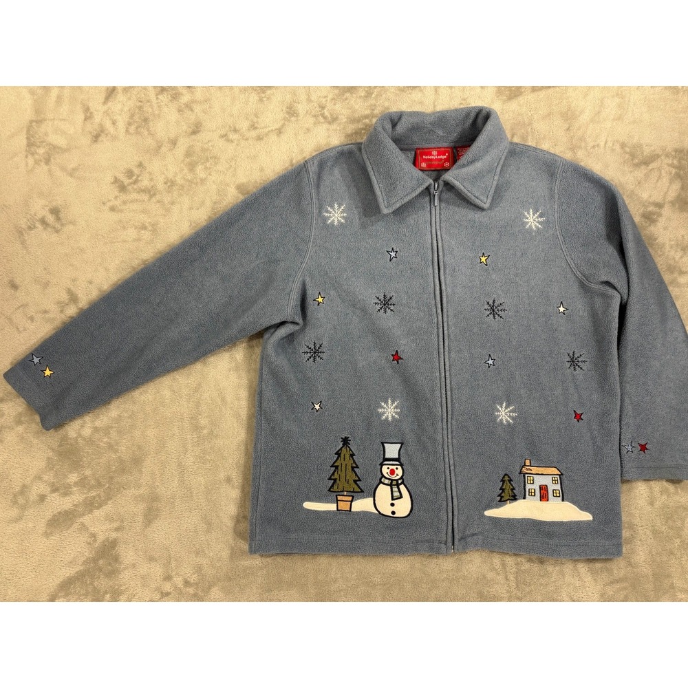 Ugly Christmas Cardigan Sweater Womens 14W 16W Christmas Snowman Holiday Granny